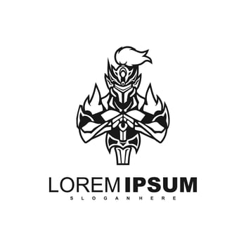 samurai mascot logo animal vector icon