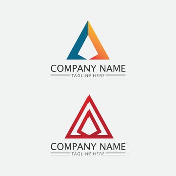 A Letter and font  Logo design set Template vector