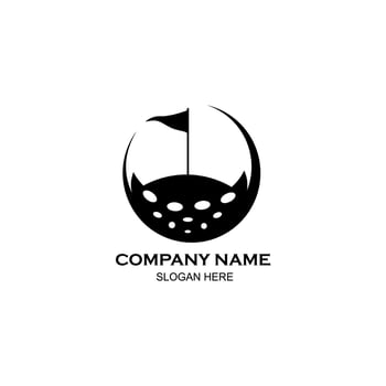 Golf Sport Logo Design Template, Gold Club logo vector