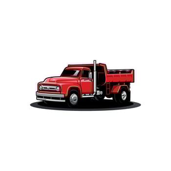Classic pick up truck illustration vector