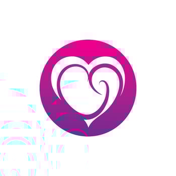 heart love logo beautiful design concept icon tamplate vector