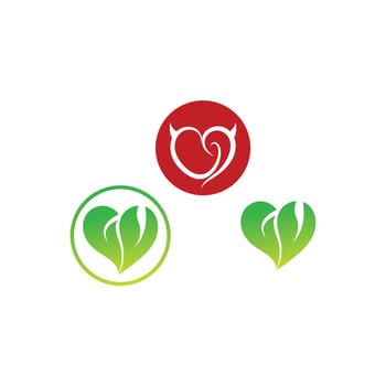 heart love logo beautiful design concept icon tamplate vector