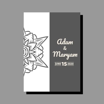 Wedding Invitation card templates with mandala ornaments vector