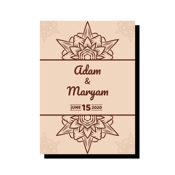 Wedding Invitation card templates with mandala ornaments vector
