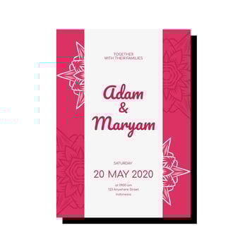 Wedding Invitation card templates with mandala ornaments vector
