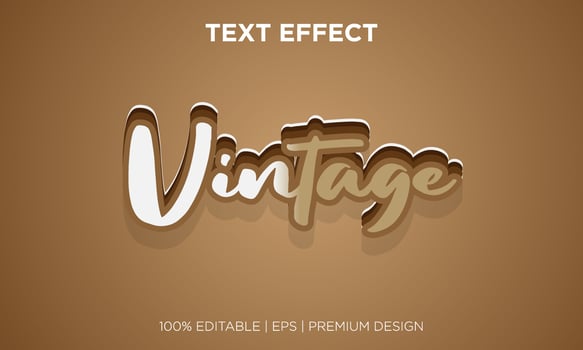vintage style text effect editable background vector