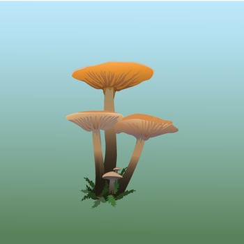 Mushroom tree Illustration vector