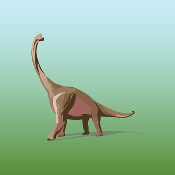 Brachiosaurus Dinosaur illustration vector