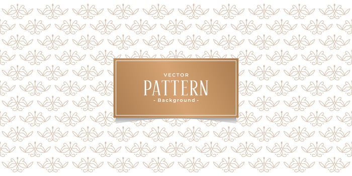 seamless ornate floral rose slim with frame linear vector pattern on brown background Premium Vector