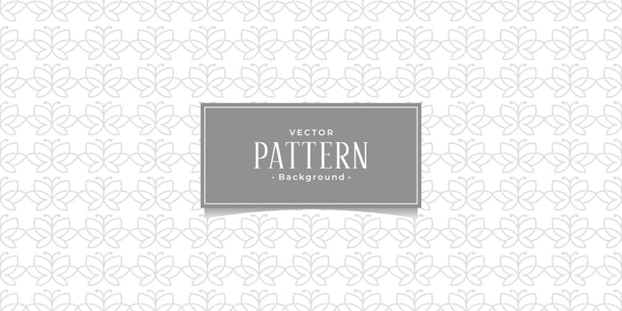 feminine seamless flower pattern oriental style, grey and white colors, vector pattern background.
