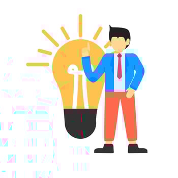 Businessman character. Vector illustration. Flat design style