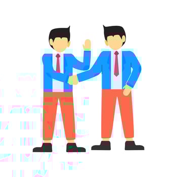 Businessman character. Vector illustration. Flat design style