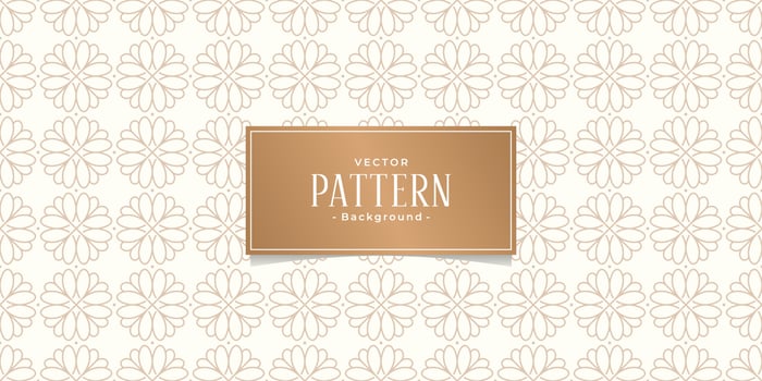 seamless ornate floral rose slim with frame linear vector pattern on brown background Premium Vector