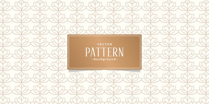 seamless ornate floral slim with frame linear vector pattern on brown background Premium Vector
