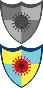 Anti virus shield icon vector illustration