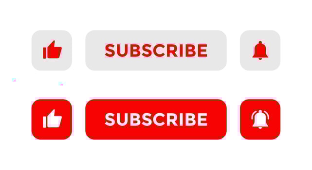 Like and subscribe icon vector. Buttons for promote streaming channel vector