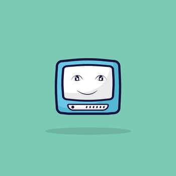 television character face cartoon vector