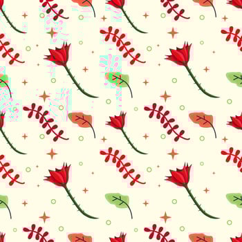 seamless pattern rose background vector