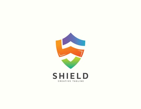 Letter S Shield logo design vector