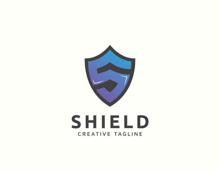 Letter s shield logo design vector