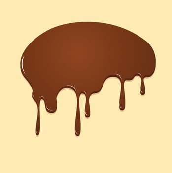 Chocolate dripping, Chocolate background vector illustration