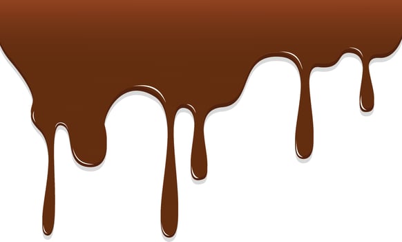 Chocolate dripping, Chocolate background vector illustration