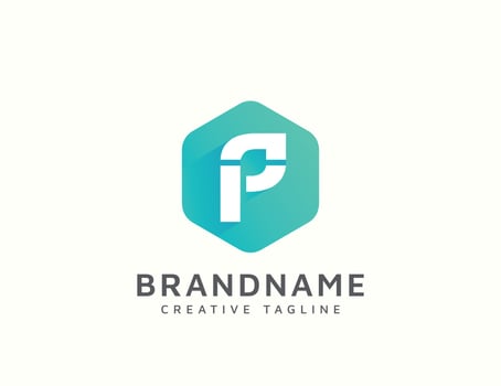 Modern letter p logo design vector