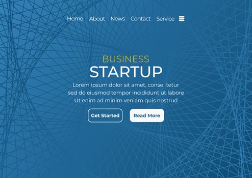 Startup business concept, with wireframe background. Business project startup process, idea through planning and strategy, time management. vector