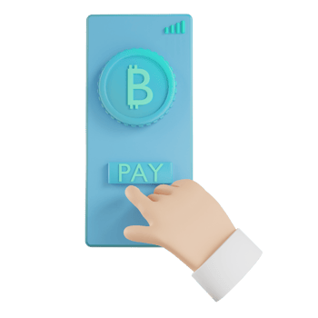 3d render bitcoin payment illustration png