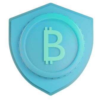 3d render bitcoin secure illustration png