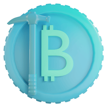 3d render bitcoin mining illustration png
