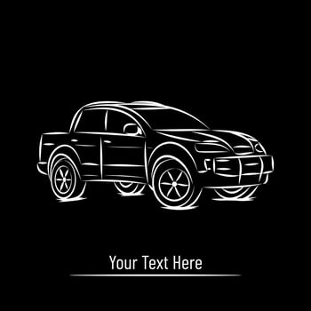 Car Garage Silhouette Logo Vector Design Illustration