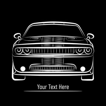Car Garage Silhouette Logo Vector Design Illustration