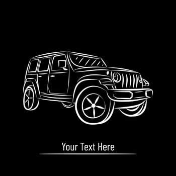 Car Garage Silhouette Logo Vector Design Illustration