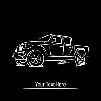 Car Garage Silhouette Logo Vector Design Illustration