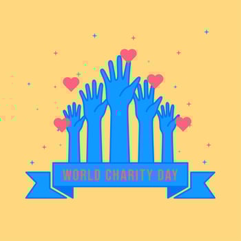 International Day of Charity, 5 September. donate conceptual illustration vector
