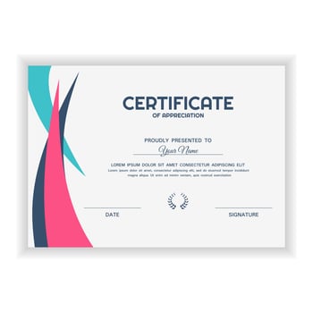 Creative Certificate of Appreciation Award Template vector