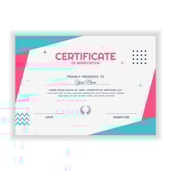 Creative Certificate of Appreciation Award Template vector
