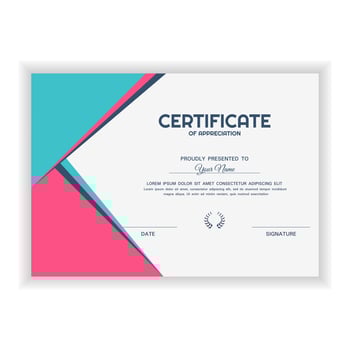 Creative Certificate of Appreciation Award Template vector