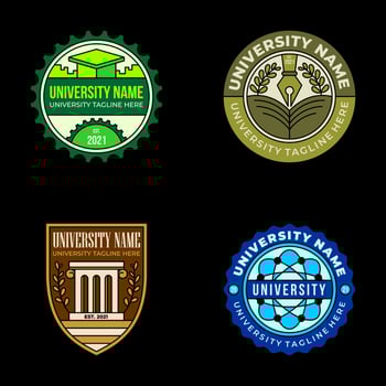 University logo collection vector
