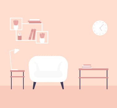 Chair in the living room, vector art