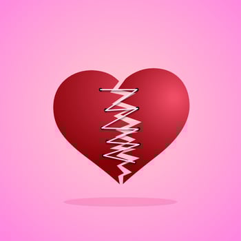 Knit the hope of love Icon Logo vector
