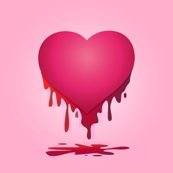 Bloody love icon logo vector