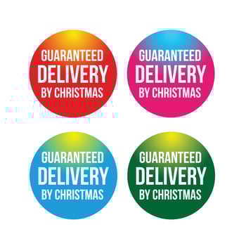 Guaranteed Delivery by Christmas label vector