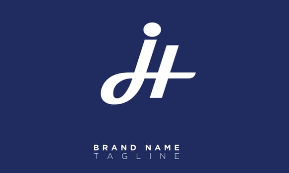 JH Alphabet letters Initials Monogram logo HJ, J and H vector