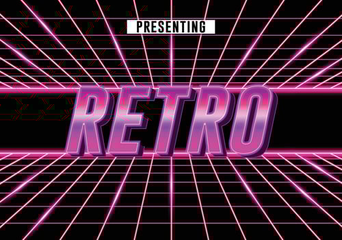 Retro Design with Sparking Neon Color vector