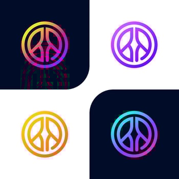 initial logo RB letter designs, BR creative modern unique colorful icons. vector