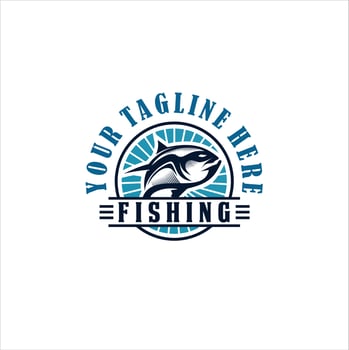 Vintage Fishing Logo Image vector