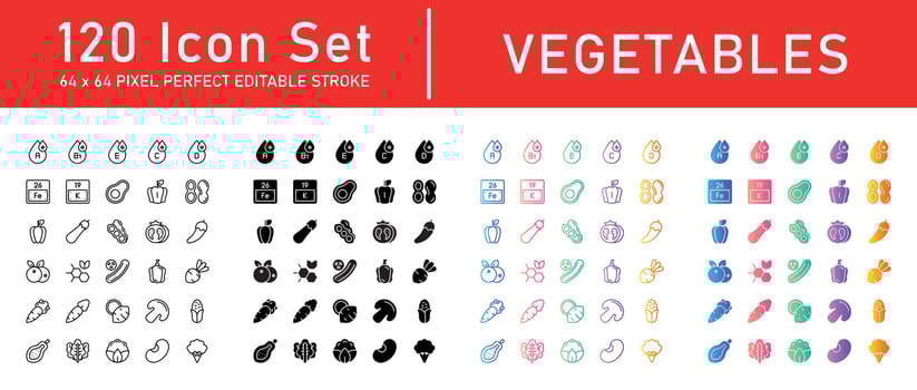 Vegetables Icon Pack vector