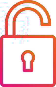 Unlocked Vector Icon Design Illustration